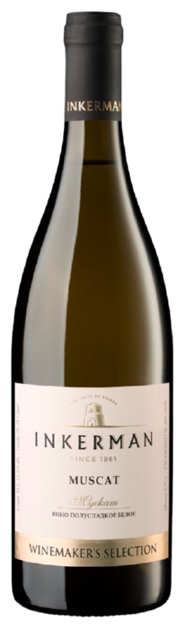 Вино ИНКЕРМАН Мускат белое п/сл 13% ст/б 0.75л