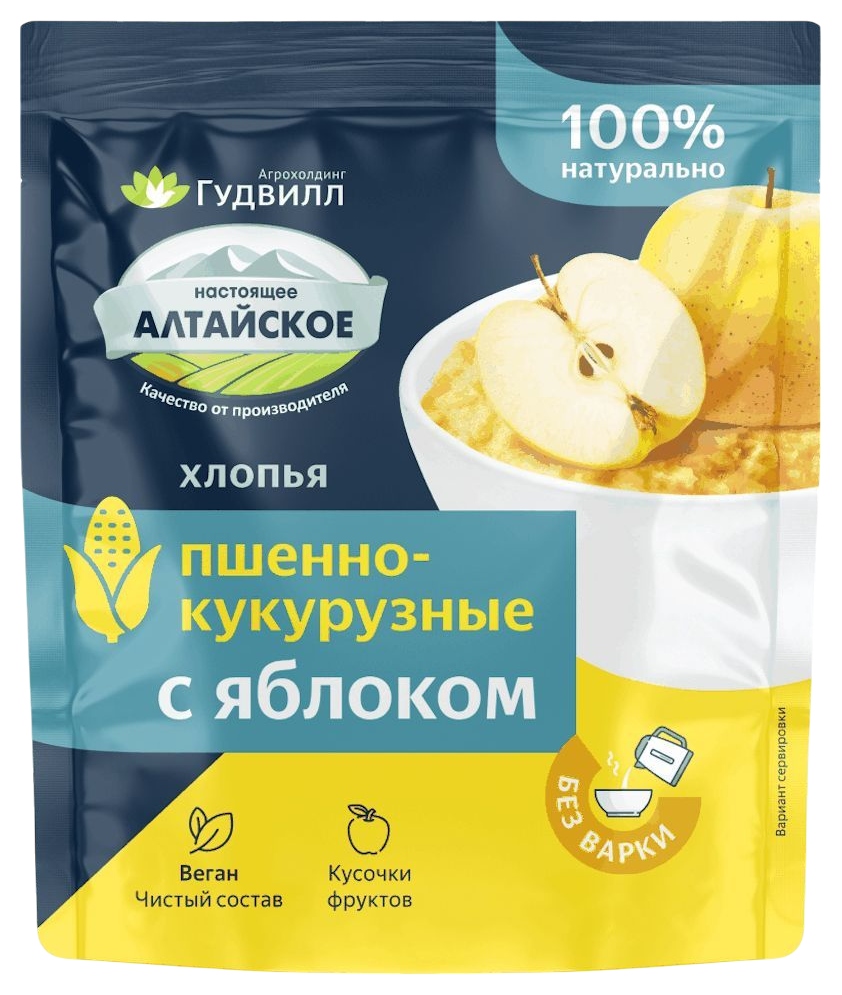 Хлопья пшенно-кукурузные ГУДВИЛЛ с яблоком м/у 40г