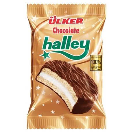 Печенье УЛЬКЕР Хэлли сэндвич в молочном шоколаде 28г