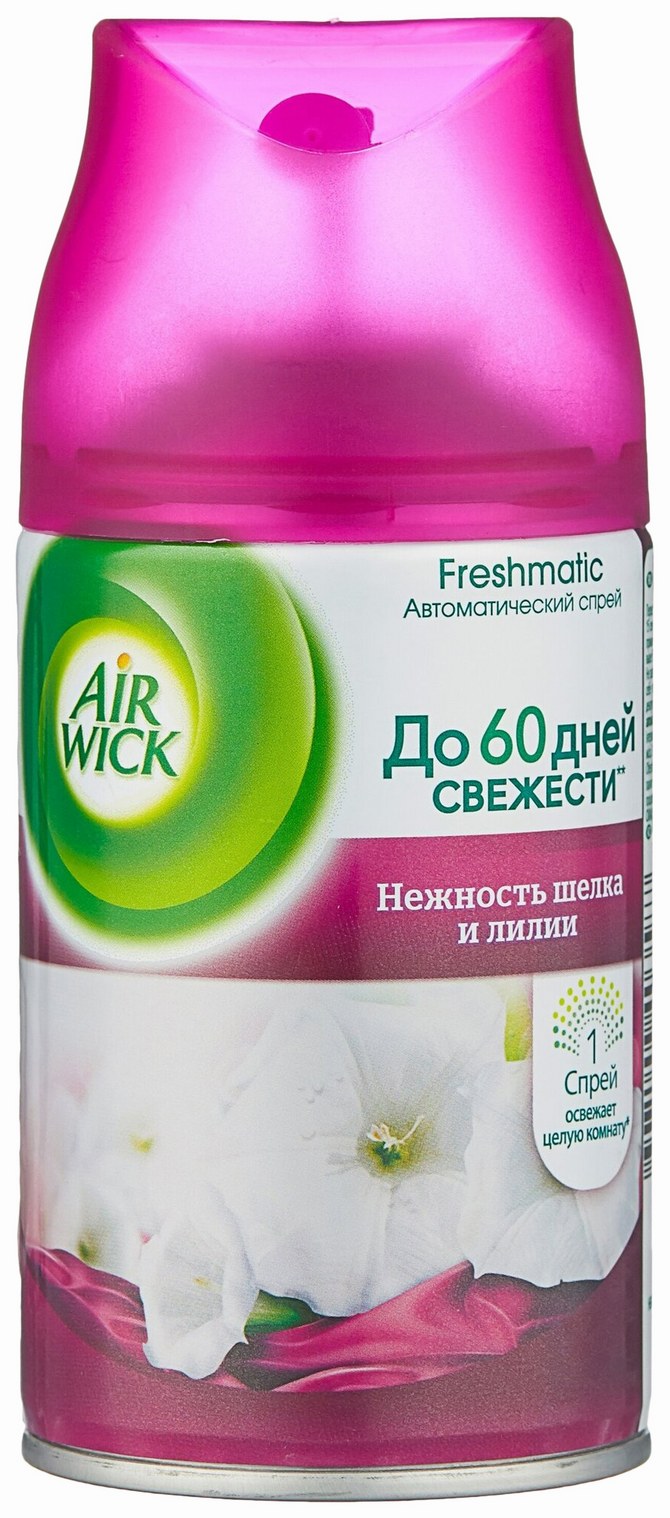 Освежитель воздуха АИРВИК Нежный шелк и лилия сменный блок 250мл