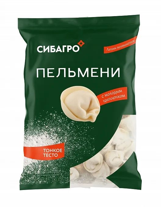 Пельмени СИБАГРО с молодым цыпленком 800г