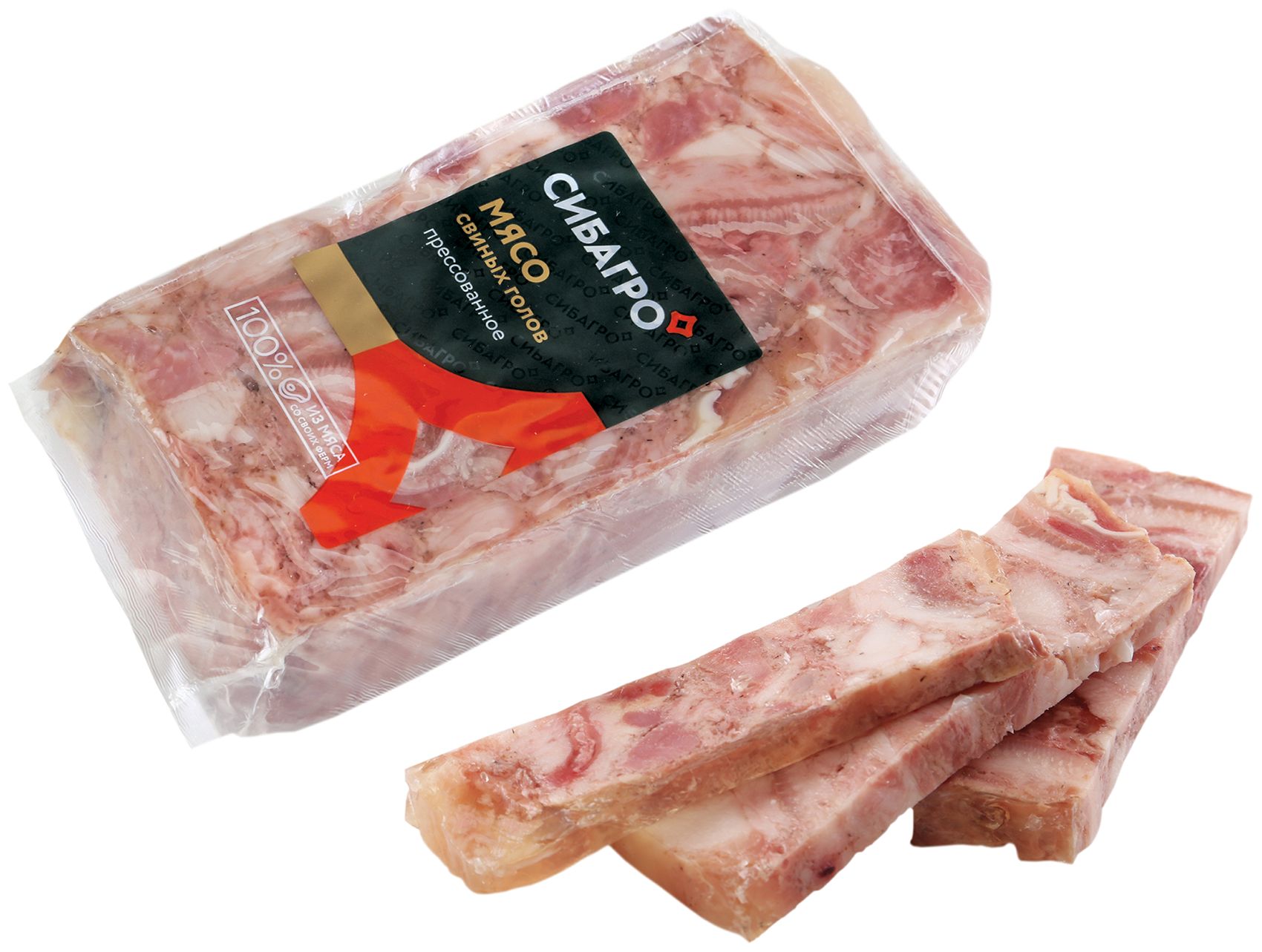 Мясо свиных голов СИБАГРО прессованное 300г