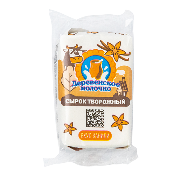 Сырок творожный ДЕРЕВЕНСКОЕ МОЛОЧКО с ванилином бзмж 8% 90г