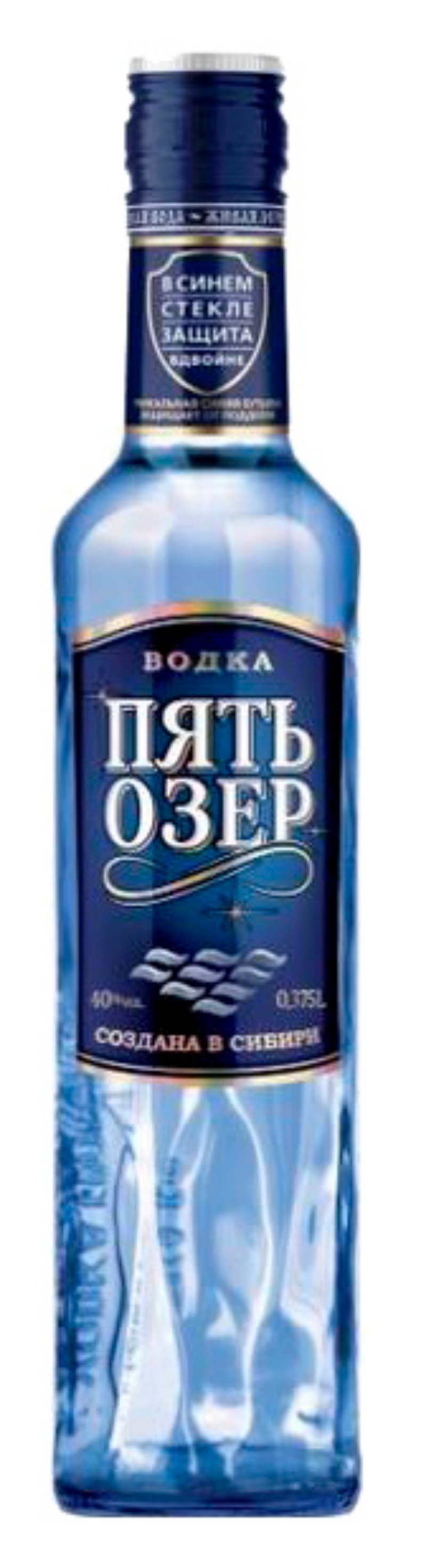 Водка ПЯТЬ ОЗЕР 40% ст/б 0.375л