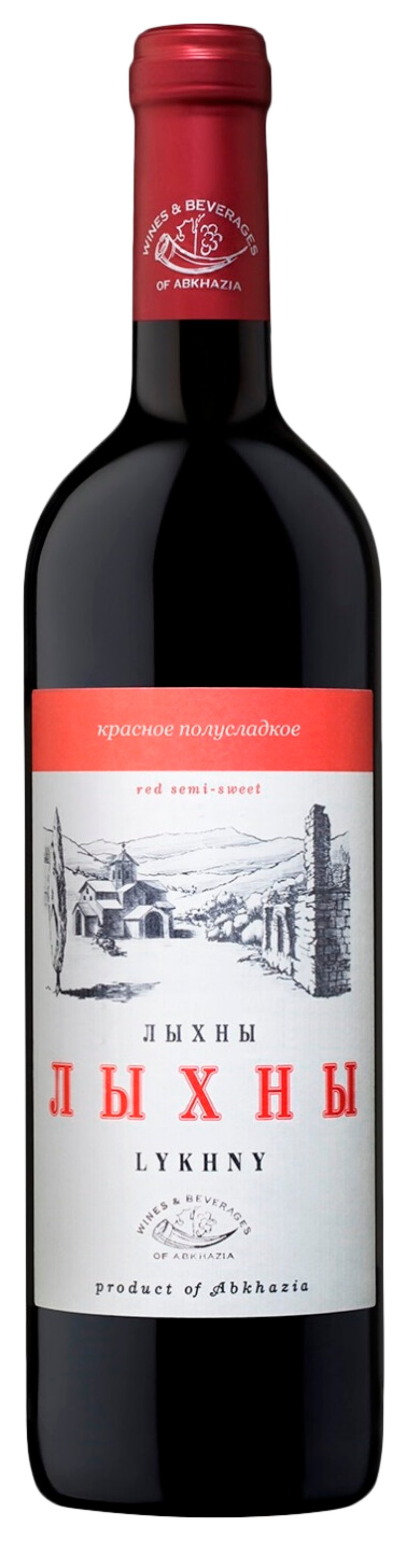 Вино АБХАЗИЯ Лыхны красное п/сл 10% ст/б 0.75л
