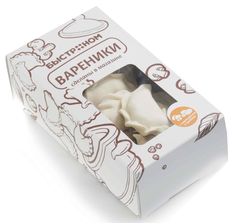 Вареники с картофелем и грибами с/м 500г