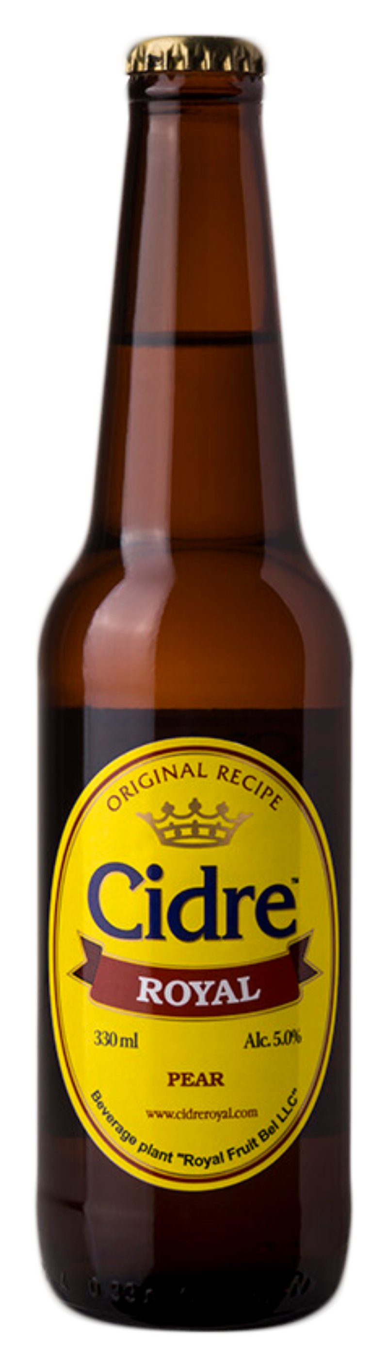 Сидр РОЯЛ ФРУТ со вкусом груши п/сл 5% ст/б 0.33л