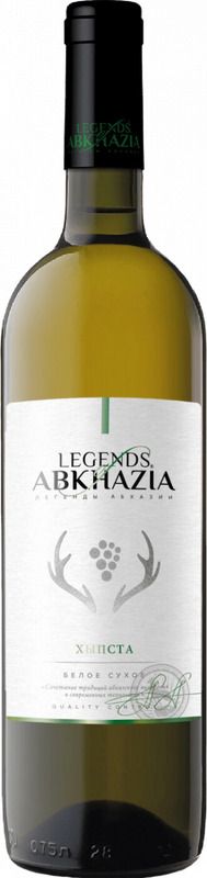 Вино ЛЕГЕНДЫ АБХАЗИИ Хыпста белое сух 10-13% ст/б 0.75л