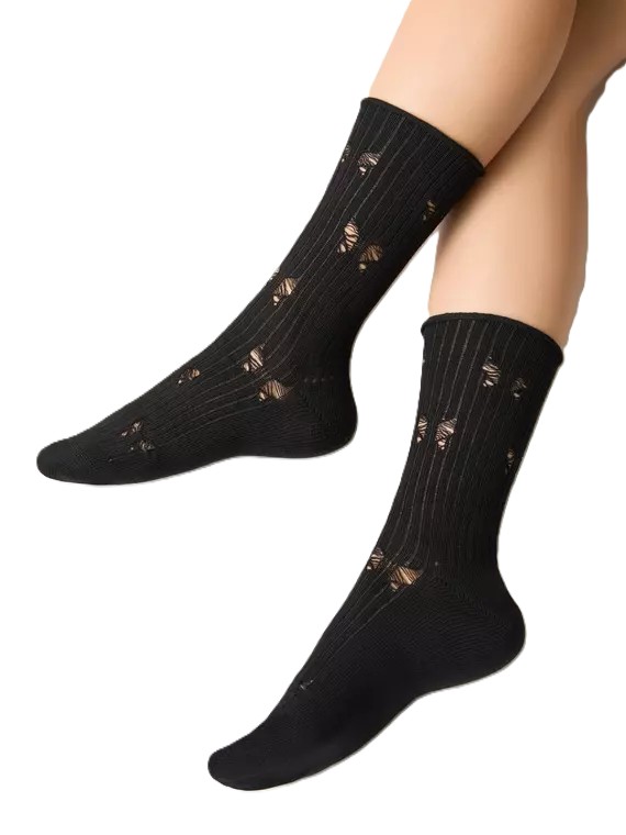 Носки женские КОНТЕ Элегант Классик ажурные черные р.23-25 арт.24С-99СП