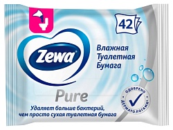 Влажная туалетная бумага ЗЕВА Пьюр 42шт