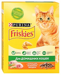 Корм для кошек ФРИСКИС Индор с курицей и садовой зеленью 300г