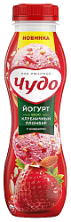 Йогурт ЧУДО клубника пломбир миндаль бзмж 2.6% 270г
