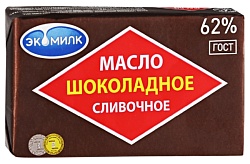 Масло сливочное ЭКОМИЛК шоколадное бзмж 62% 180г