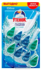 Блок для унитаза ТУАЛЕТНЫЙ УТЕНОК Морской двойной 77,2г