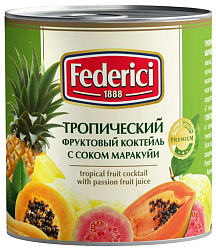 Тропический коктейль ФЕДЕРИЧИ с соком маракуйи ж/б 435мл