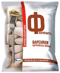Вареники ФАБРИКАНТЪ с картофелем и мясом 450г