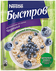 Каша БЫСТРОВ овсяная с черникой м/у 40г