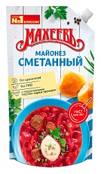 Майонез МАХЕЕВЪ Сметанный  50.5% д/пак 400мл
