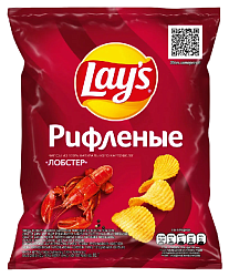 Чипсы ЛЕЙС рифленые лобстер 81г
