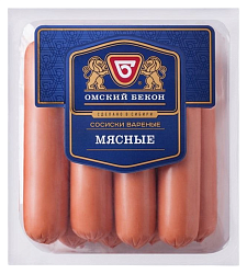 Сосиски ОМСКИЙ БЕКОН мясные 380г