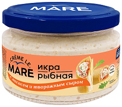 Икра рыбная МАРЕ с лососем и творожным сыром ст/б 165г