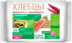 Хлебцы ДИ ЭНД ДИ амарантовые с топинамбуром и ламинарией 100г