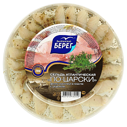 Сельдь БАЛТИЙСКИЙ БЕРЕГ по-царски с укропом филе-кусочки 200г