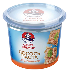 Паста САНТА БРЕМОР со скумбрией и лососем 140г