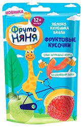 Фруктовые кусочки ФРУТОНЯНЯ яблоко клубника банан м/у 15г