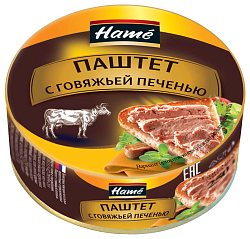 Паштет ХАМЕ из говяжьей печени ж/б 250г