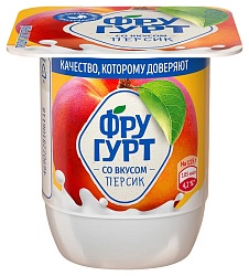 Йогуртный продукт ФРУГУРТ персик бзмж 2.5% 115г