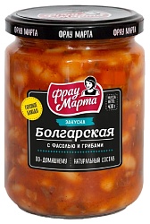 Закуска ФРАУ МАРТА Болгарская с фасолью и грибами ст/б 420мл