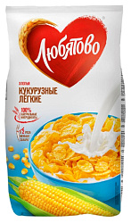 Хлопья ЛЮБЯТОВО кукурузные легкие без сахара м/у 270г