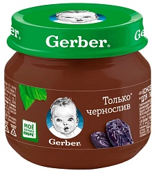 Пюре ГЕРБЕР чернослив ст/б 80г