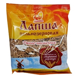 Мак.изделия ДИВИНКА Лапша цельнозерновая ржано-пшеничная м/у 350г