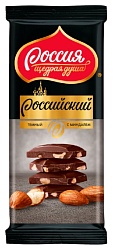 Шоколад РОССИЯ Российский с миндалем 90г