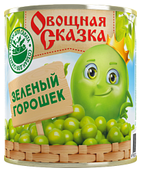 Горошек ОВОЩНАЯ СКАЗКА зеленый ГОСТ ж/б 310г