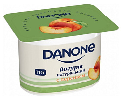 Йогурт ДАНОН с персиком бзмж 2.9% 110г