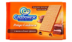Вафли СЛАДОНЕЖ Ретро с шоколадным кремом 300г