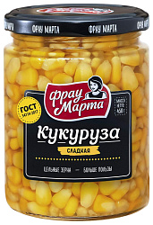 Кукуруза ФРАУ МАРТА сахарная ст/б 450г