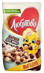 Завтрак ЛЮБЯТОВО Дуо Микс Шоколадные шарики 350г