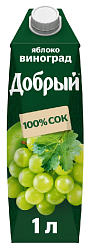 Сок ДОБРЫЙ яблоко виноград 1л