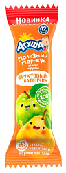 Батончик АГУША яблоко груша фруктовый м/у 15г