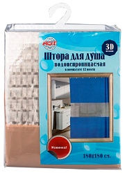 Штора в ванну ПЕВА 180*180см арт.505941