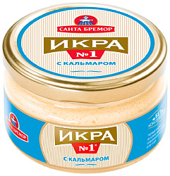 Икра мойвы САНТА БРЕМОР Деликатесная с кальмаром 180г