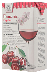 Алкогольная плодовая продукция УЛЫБКА СОЛНЦА Вишня красное п/сл 10-12% т/пак 1л