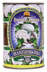Шампиньоны ЗОЛОТАЯ ДОЛИНА Резаные ж/б 425мл