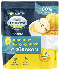 Каша ГУДВИЛЛ хлопья пшенно-кукурузные с яблоком м/у 40г