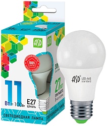 Лампа светодиодная АСД LED-A60 11Вт 160-260В 4000К Е27