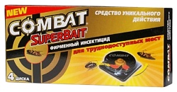 Ловушка-инсектицид от тараканов КОМБАТ Супер байт 4шт
